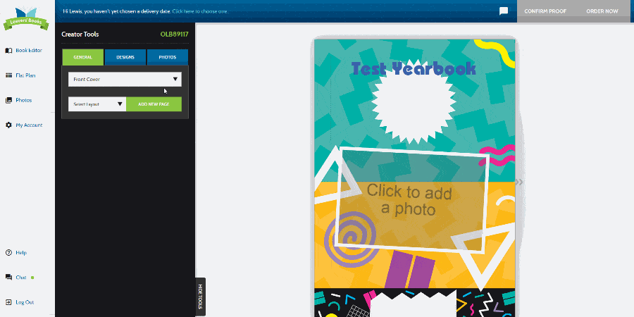 Arranging pages in your yearbook