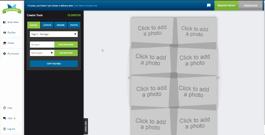 Adding images to your yearbooks montage pages