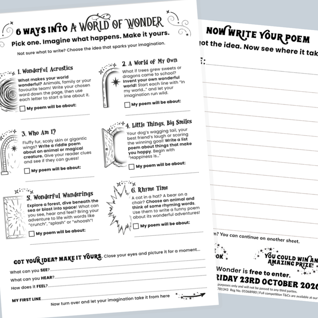 NEW: 6 Ways Into A World Of Wonder Worksheet Thumbnail