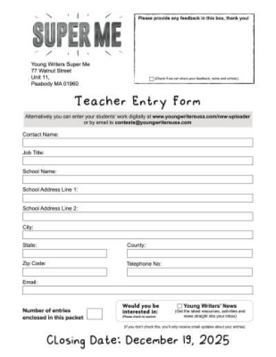Teacher Entry Form Thumbnail