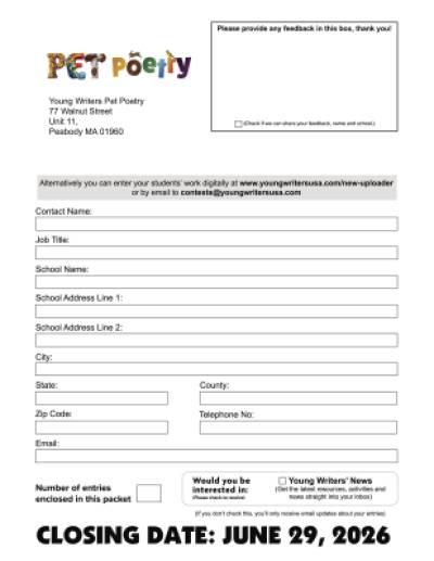 Teacher Entry Form Thumbnail