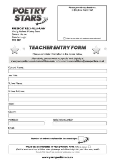 Teacher Entry Form Thumbnail