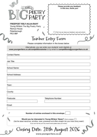 Teacher Entry Form Thumbnail