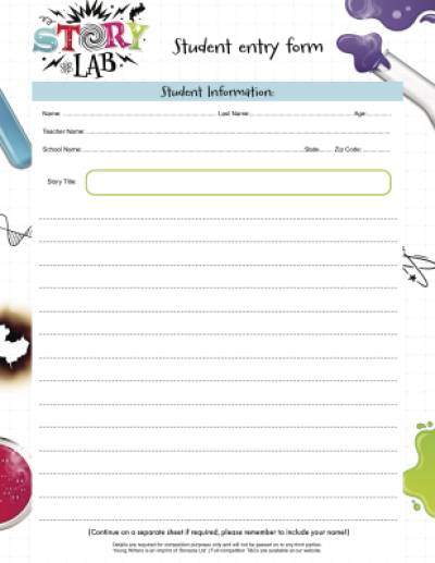 Student Entry Form Thumbnail