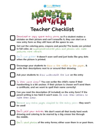 Teacher Checklist Thumbnail
