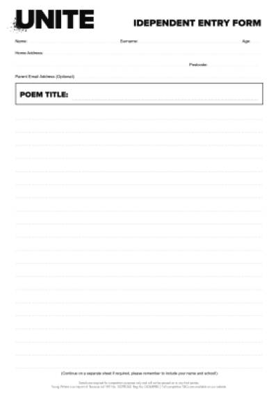 Entry Form/Planning Sheet Thumbnail