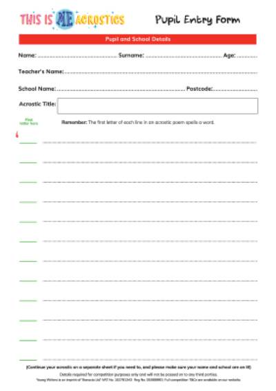 Pupil Entry Form