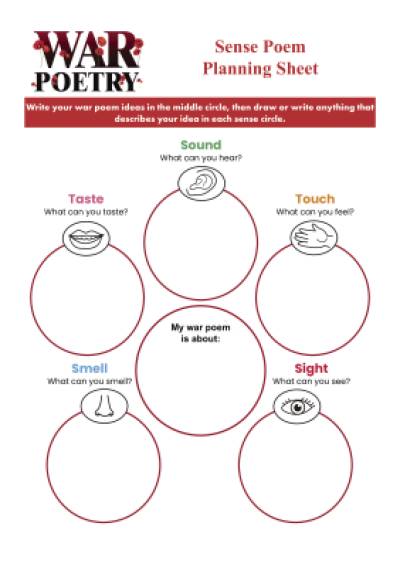 Sense Poem Planning Sheet Thumbnail