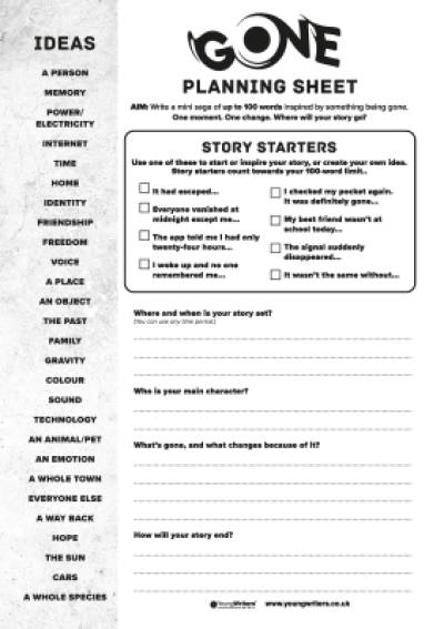 Student Planning Sheet Thumbnail