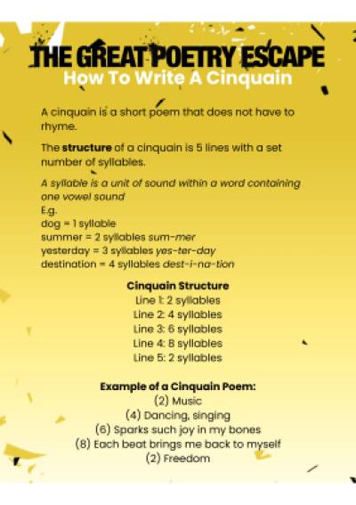 How To Write A Cinquain How To Write A Cinquain Thumbnail