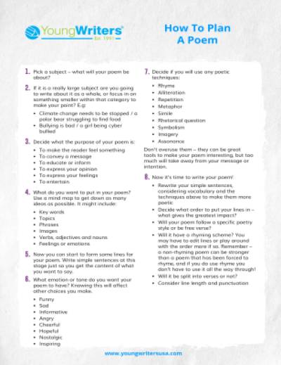 How To Plan A Poem How To Plan A Poem Thumbnail